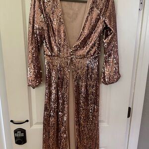 Rose Gold Sequin Gown